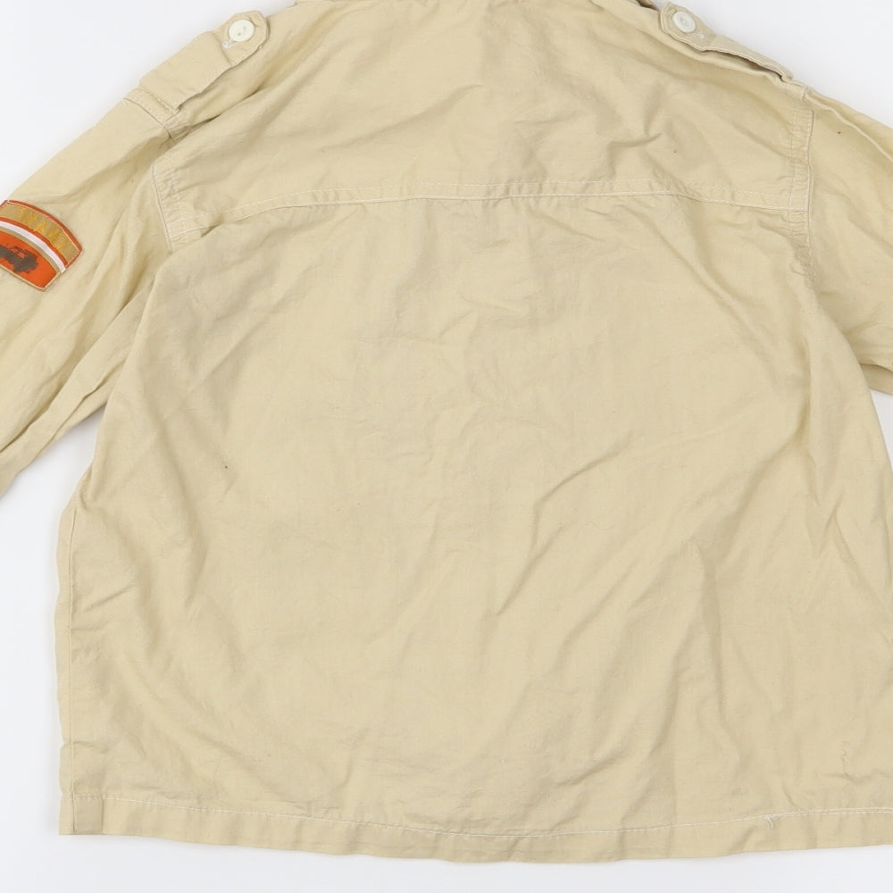 5.10.15 Boys Beige Basic Button-Up Size 5 Years