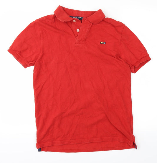 british sailmakers Mens Red Polo Size S