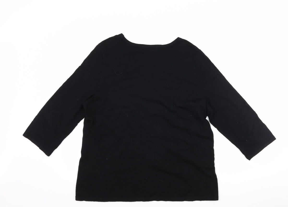 Back view of Bonmarché women’s black jumper, size M