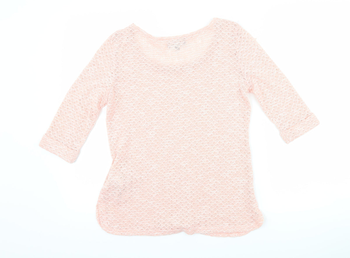 Back view of New Look women’s pink jumper, size UK 10
