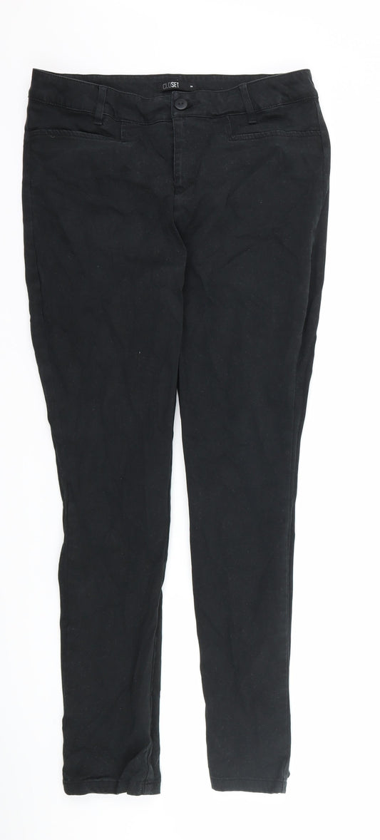 Closet Womens Black Trousers Size 30 L27 in