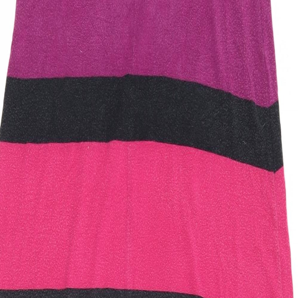 Brand and care label for Gap women’s purple striped maxi, size XS