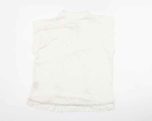 Lost Stock Womens White Basic T-Shirt Size M
