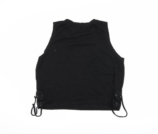 New Look Womens Black Basic T-Shirt Size 14