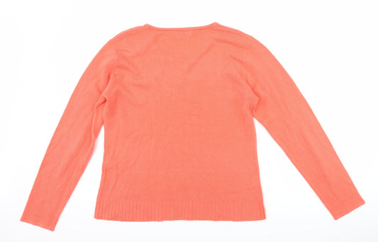 Klass Womens Pink Pullover Jumper Size M
