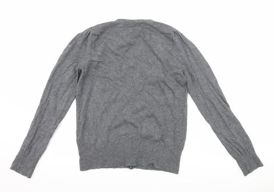 Wallis Womens Grey Cardigan Jumper Size 10