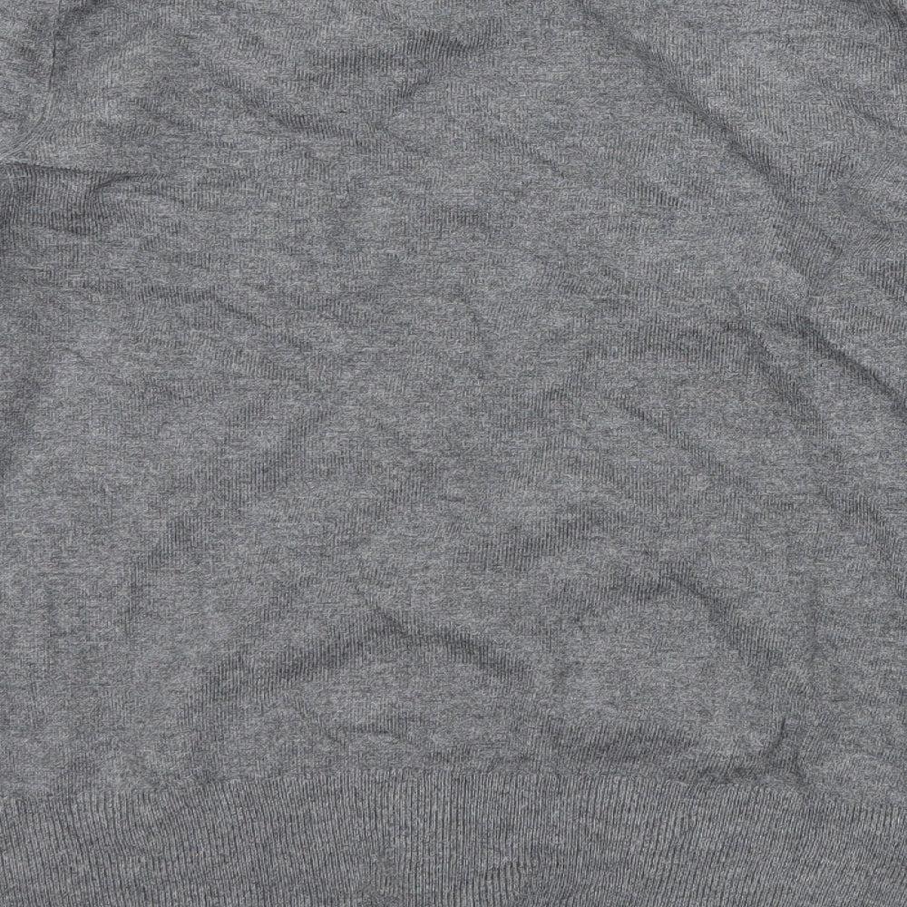 Brand and care label for Wallis women’s grey cardigan jumper, size UK 10