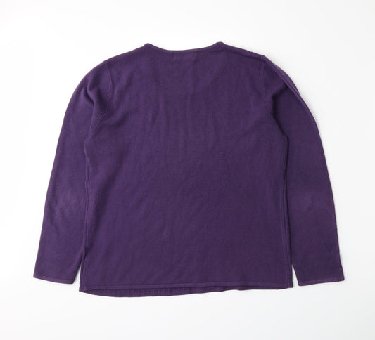 Bonmarché Womens Purple Knit Pullover Jumper Size S