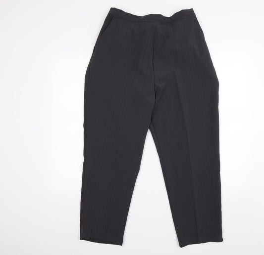 Preworn Womens Grey Striped Trousers Size 20 L25 in
