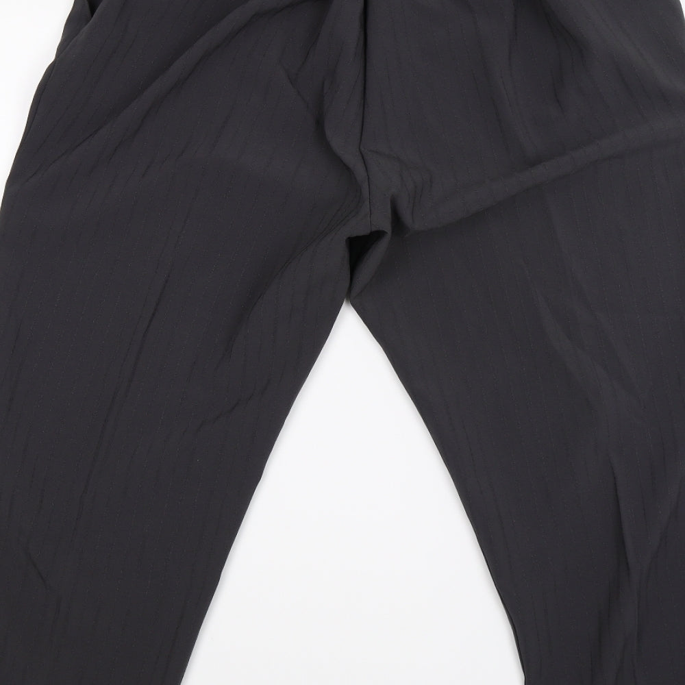 Preworn Womens Grey Striped Trousers Size 20 L25 in