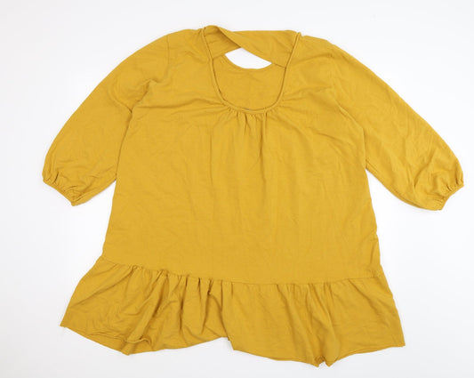 Preworn Womens Yellow Knit Pullover Jumper Size XL