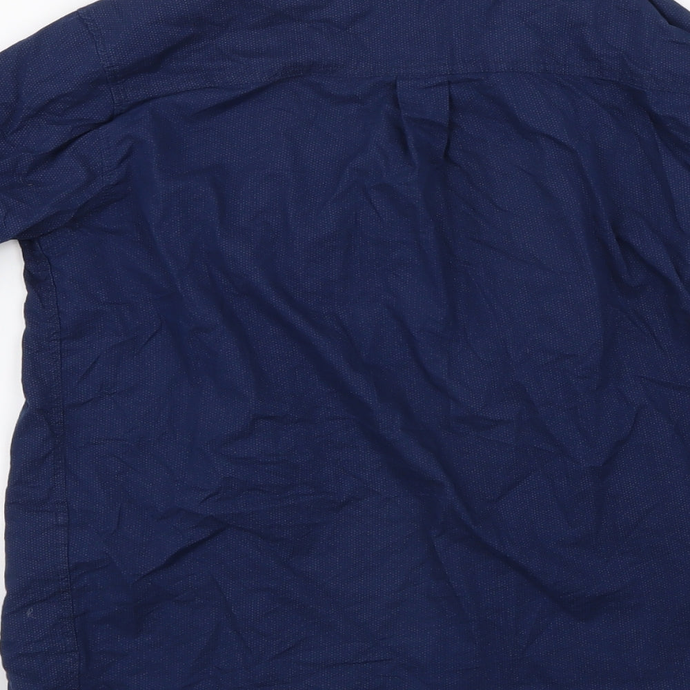 H&M Girls Blue Spotted Basic Button-Up Size 12-13 Years