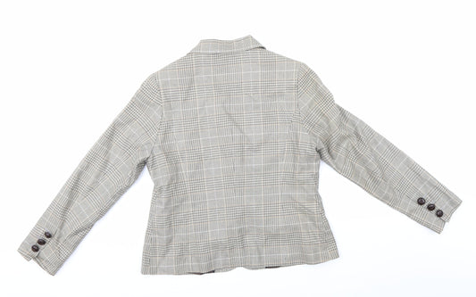 Alibi Womens Brown Check Jacket Blazer Size 16