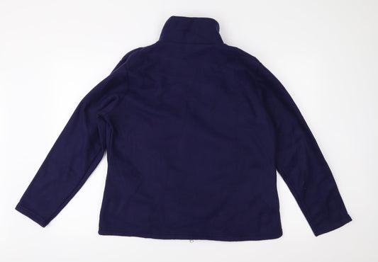 Anne De Lancay Womens Purple Fleece Jacket Size M