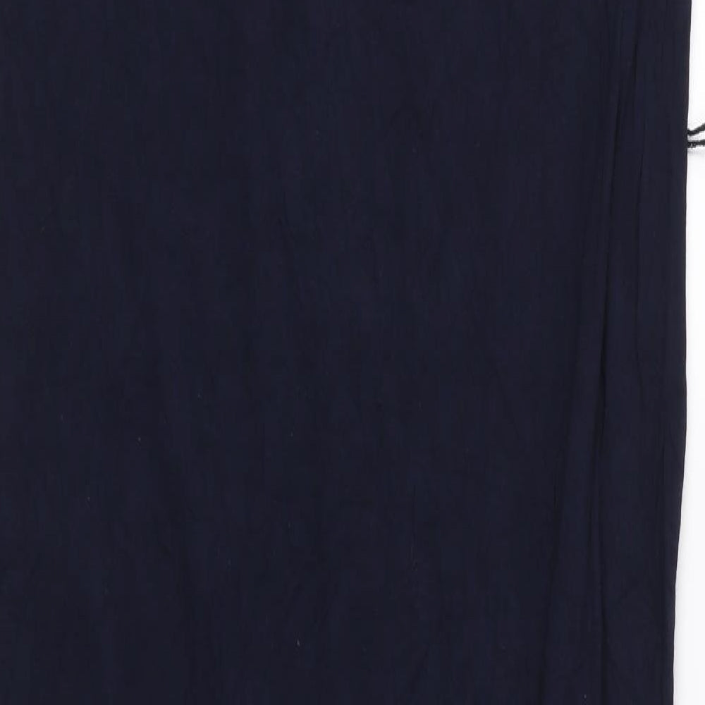 Brand and care label for Oasis women’s blue jersey maxi, size XS