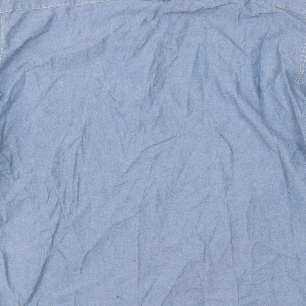 NEXT Mens Blue Button-Up Size M