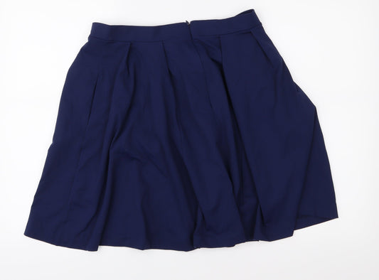 Cynthia Rowley Womens Blue Flare Skirt Size L