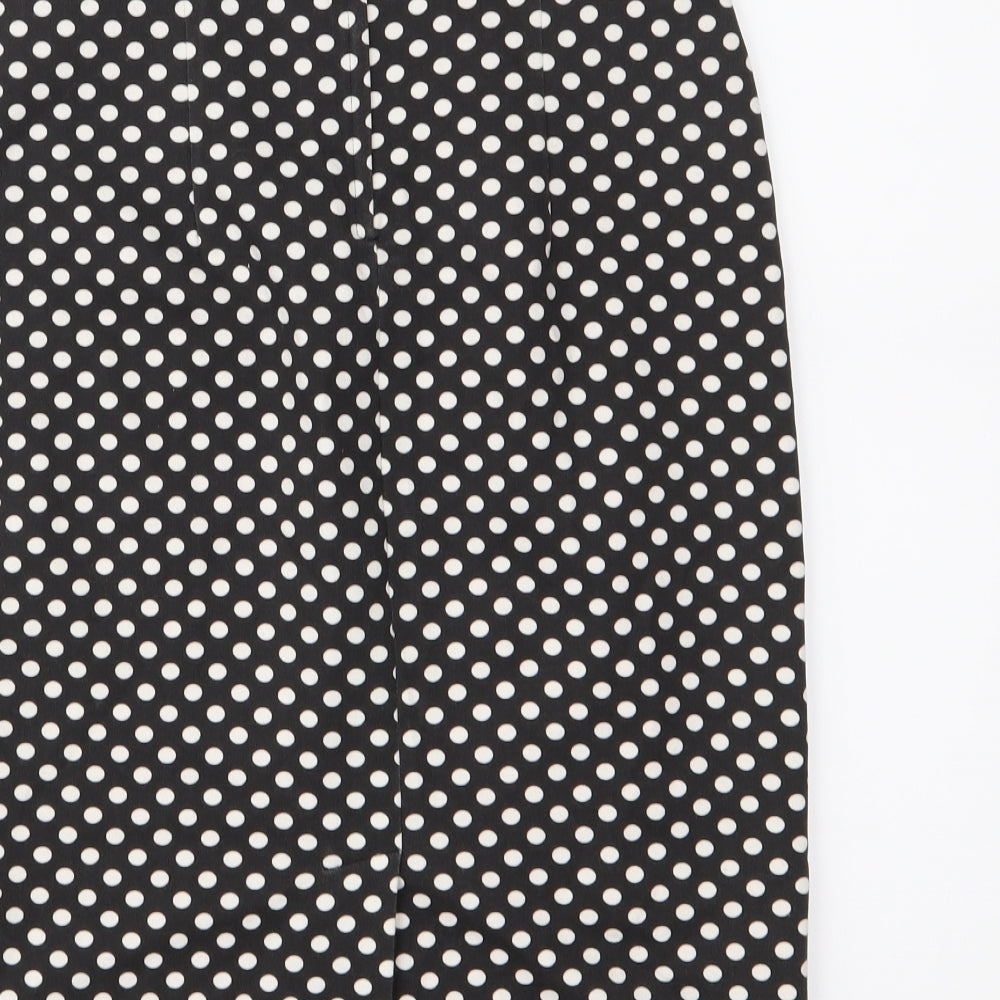 Pringle Womens Black Polka Dot Straight & Pencil Skirt Size S