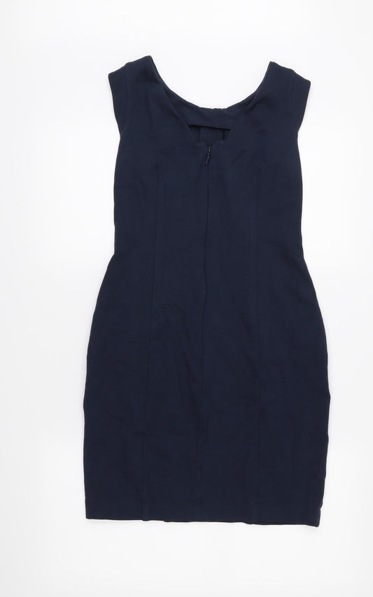 Preworn Womens Blue Jersey Pinafore/Dungaree Dress Size M