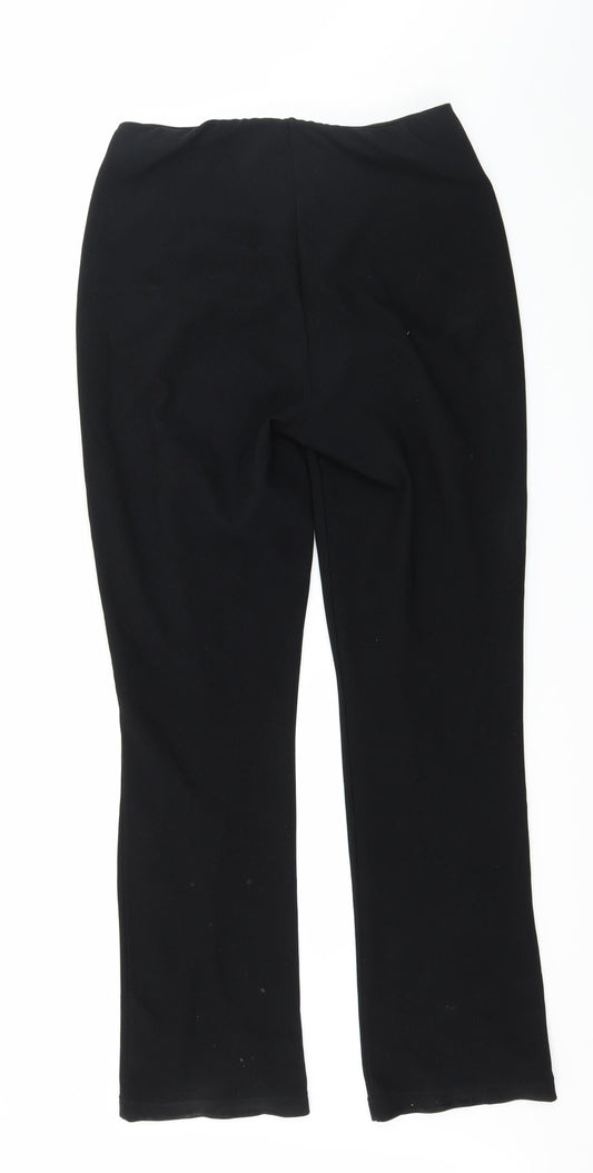Blue Mist Womens Black Trousers Size 10 L29 in
