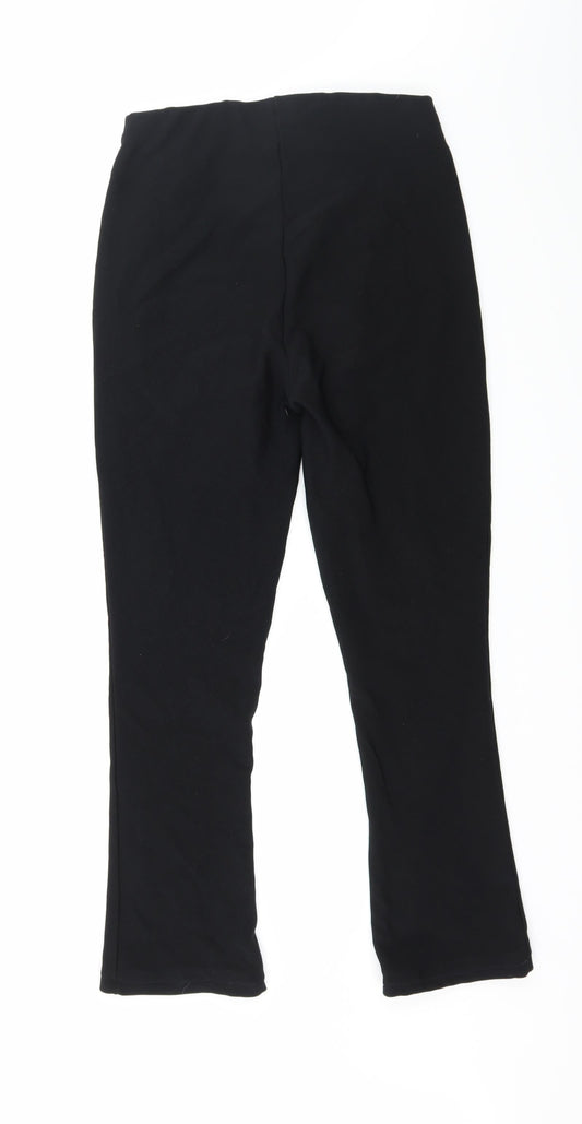 Preworn Womens Black Trousers Size 10 L27 in