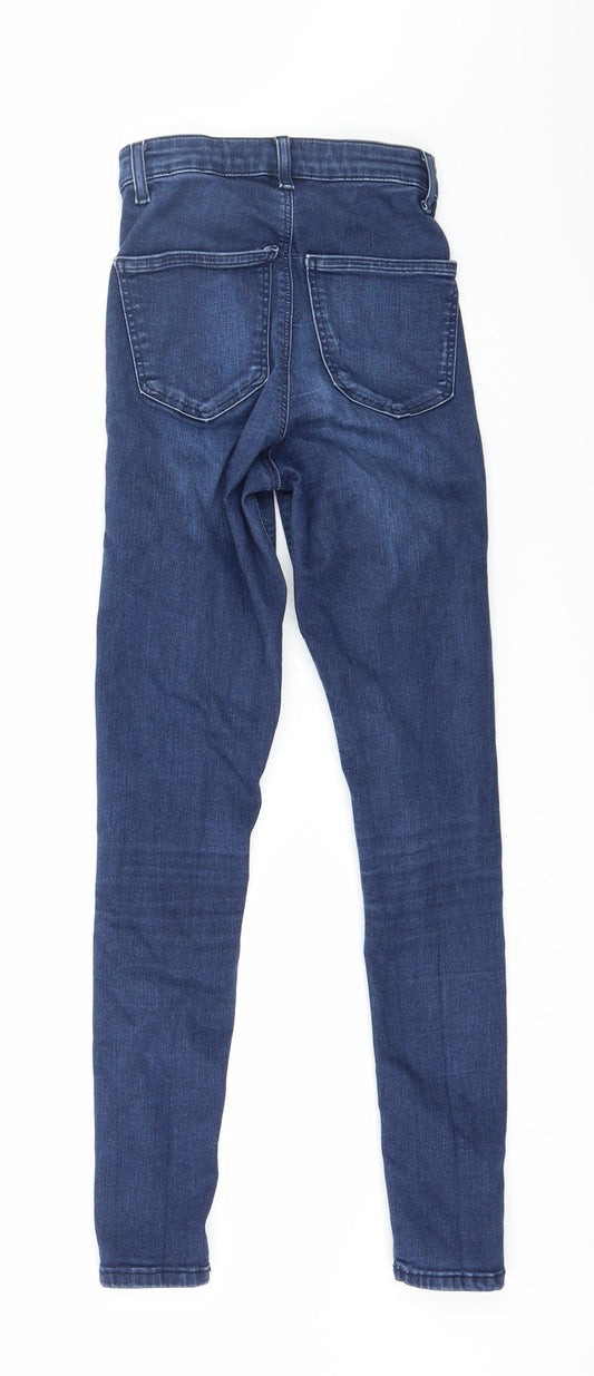 Topshop Womens Blue Denim Skinny Jeans Size 26 in L32 in