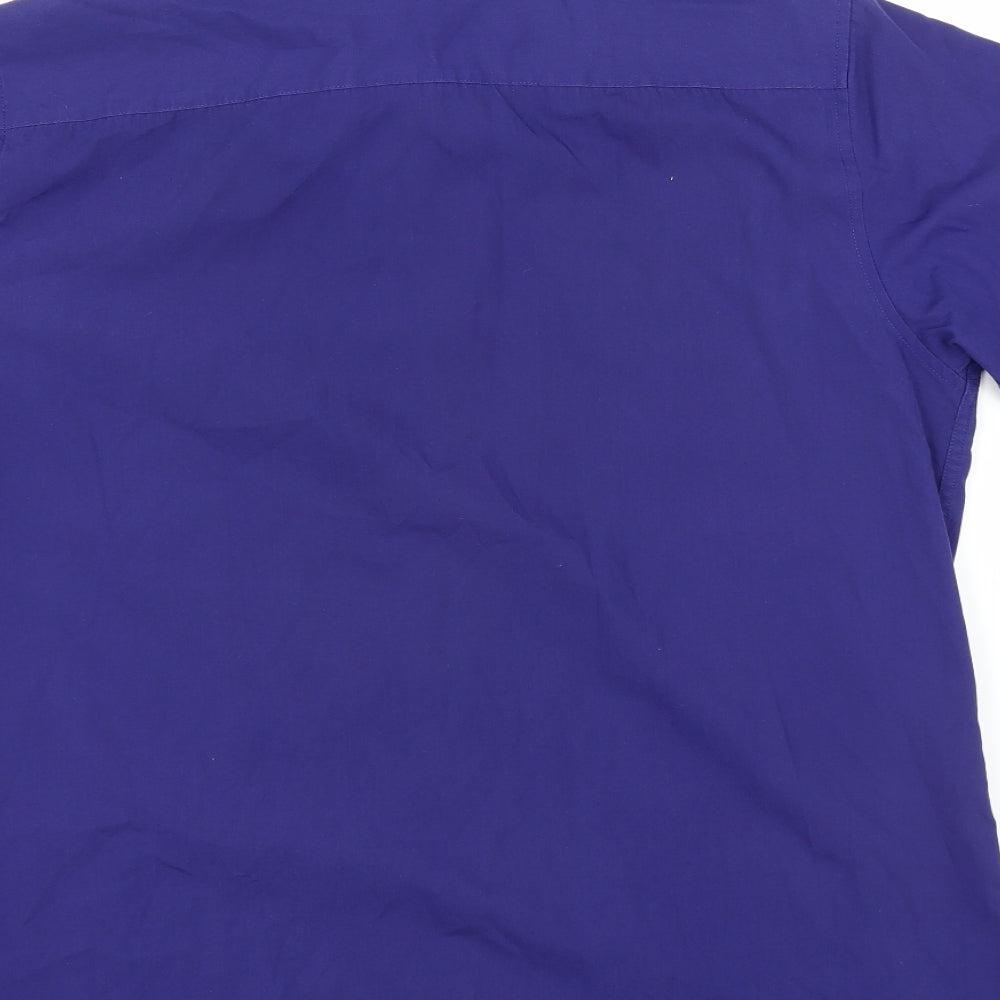 Topman Mens Purple Button-Up Size L