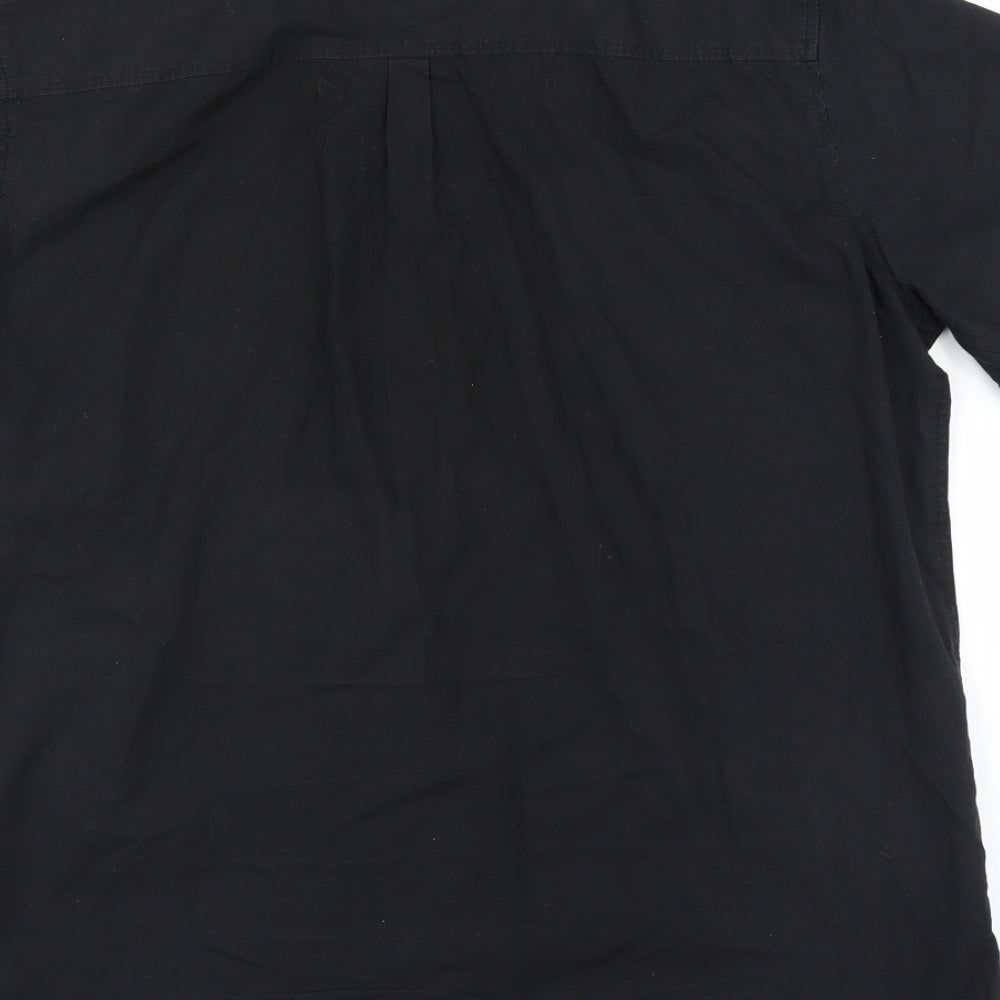 Urban Beach Mens Black Button-Up Size L