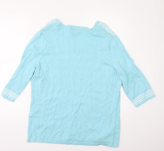 Collection L Womens Blue Pullover Jumper Size 20