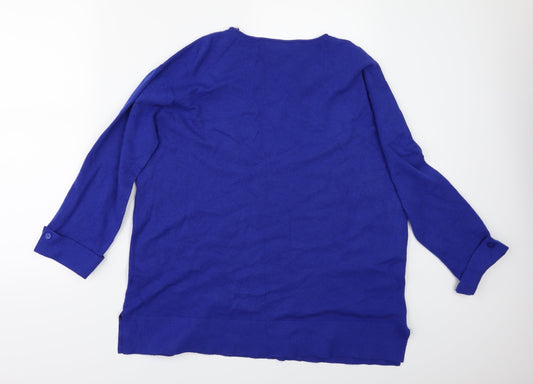 Beauty Women Womens Blue Pullover Jumper Size M