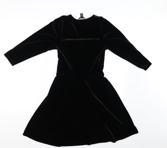 New Look Womens Black A-Line Size 8