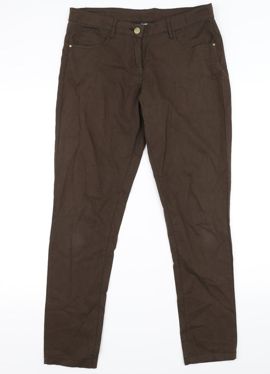 Izabel London Womens Brown Trousers Size 32 in L29 in