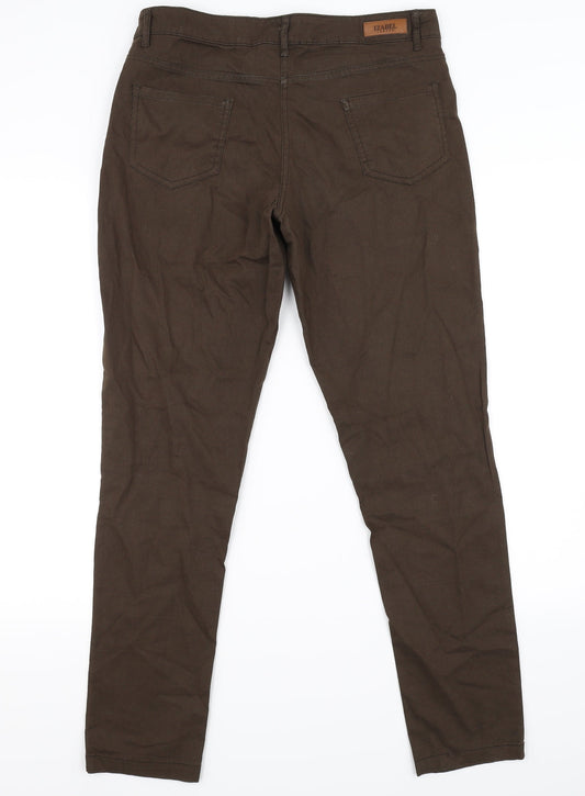 Izabel London Womens Brown Trousers Size 32 in L29 in