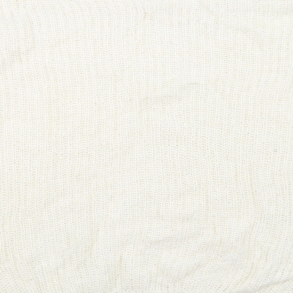 Brand and care label for Topshop women’s yellow jumper, size UK 6