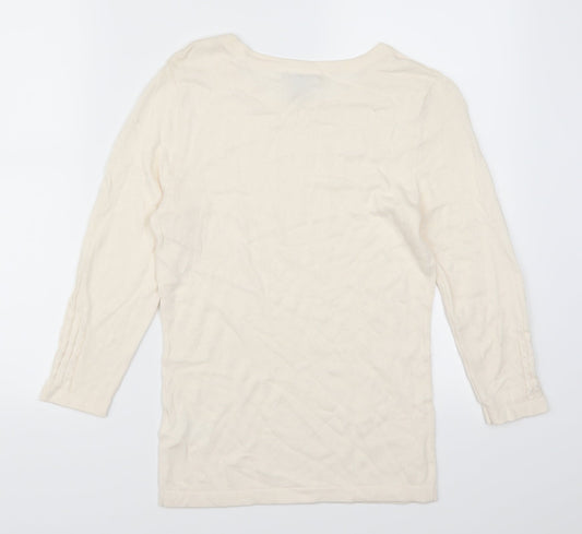 H&M Womens Ivory Pullover Jumper Size XS