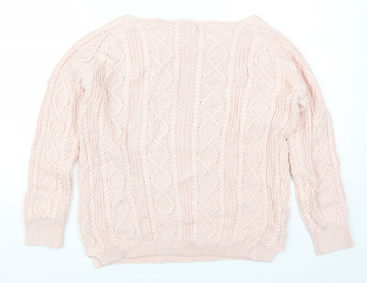 Tru Collection Womens Pink Pullover Jumper Size S