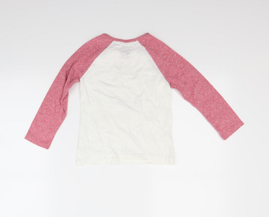 NEXT Girls White Rayon Pullover Sweatshirt Size 4 Years