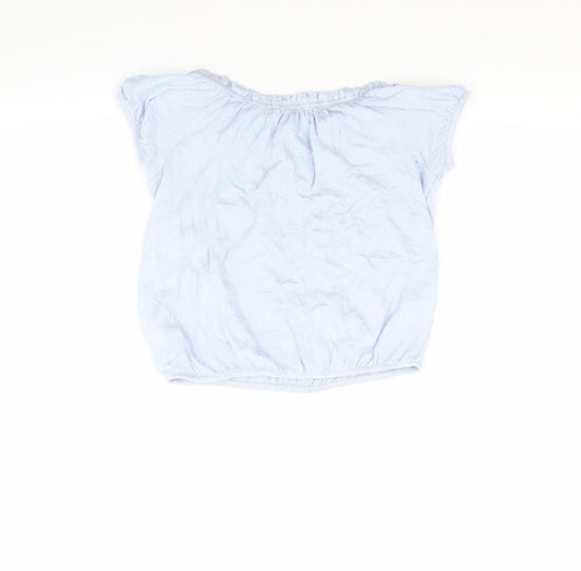 NEXT Girls Blue Basic Blouse Size 4 Years
