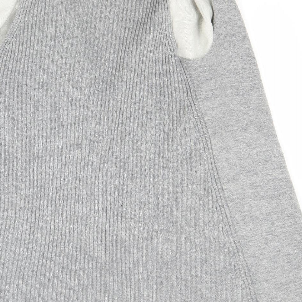 Brand and care label for Papaya women’s grey shrug jumper, size M
