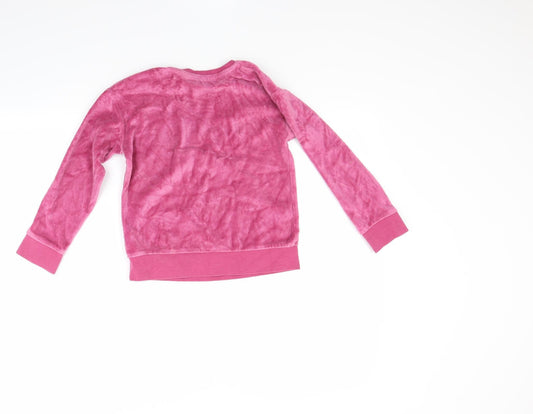 George Girls Pink Fleece Pullover Sweatshirt Size 7-8 Years