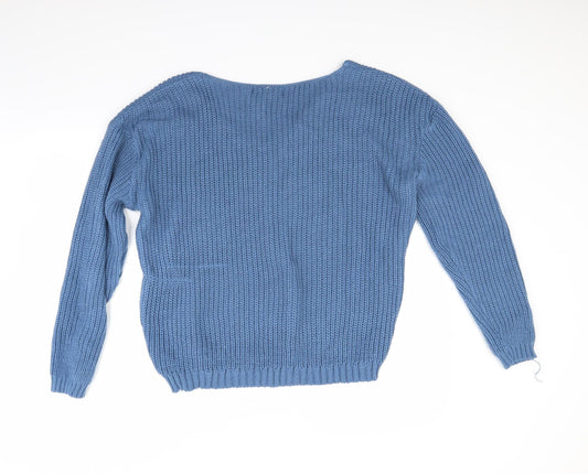 Emma Morgan Womens Blue Pullover Jumper Size XL