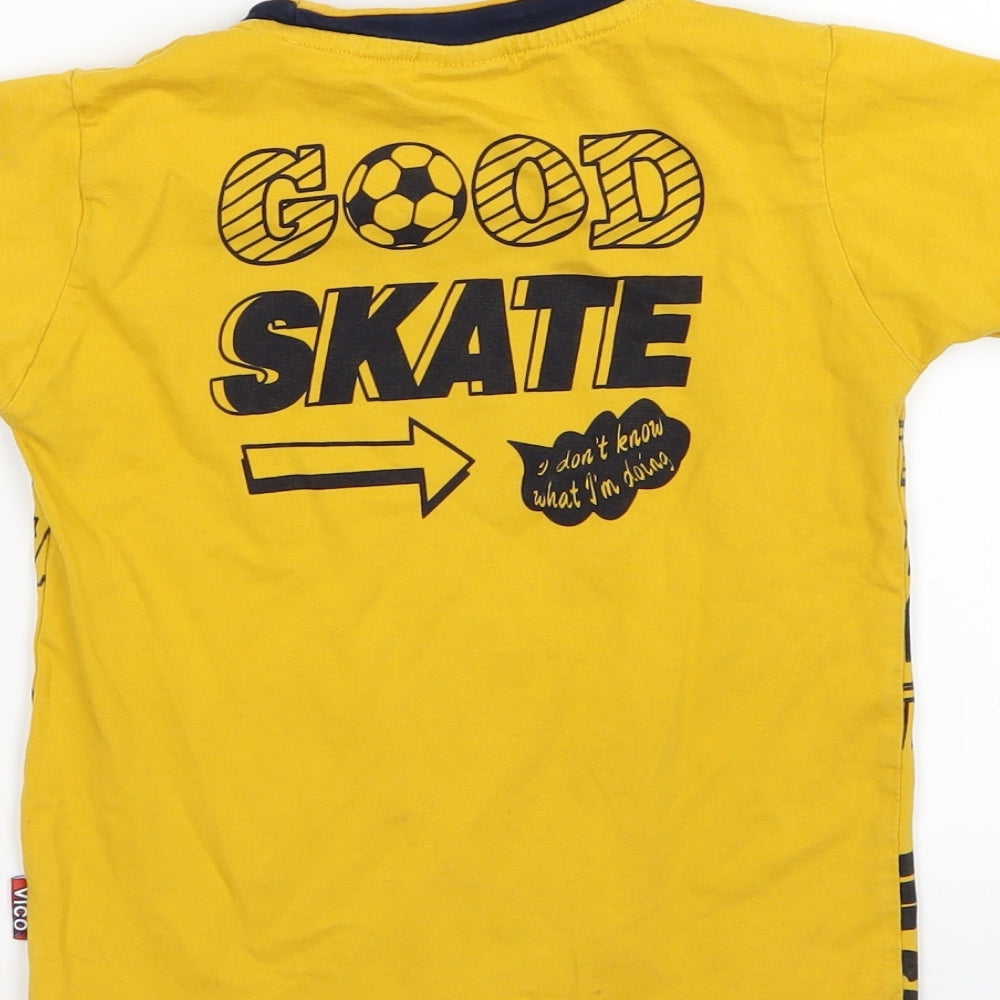 Vico Boys Yellow Jersey Basic T-Shirt Size 2 Years - skate