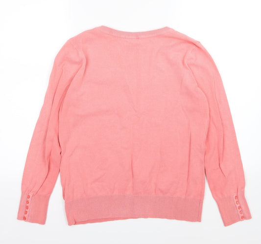 H&M Womens Pink Knit Pullover Jumper Size M