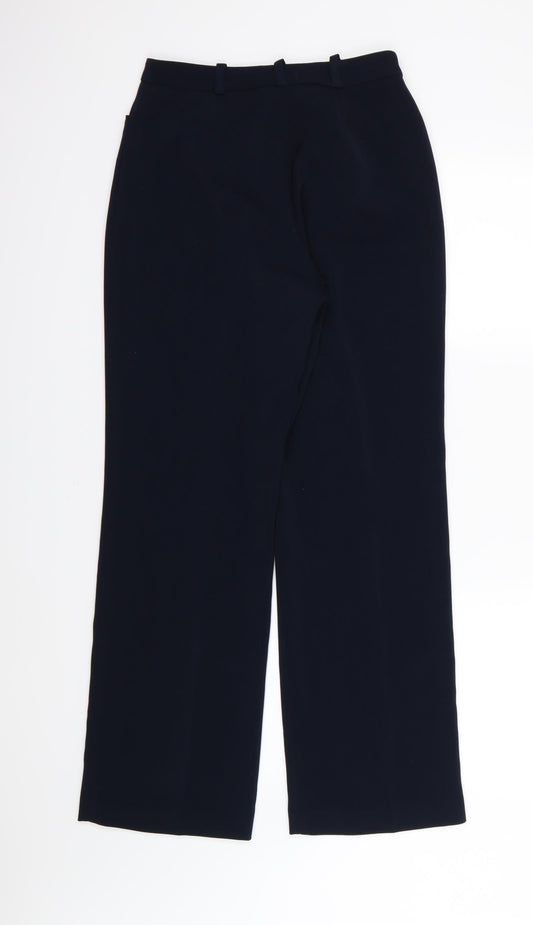 AMARANTO Womens Blue Rayon Trousers Size 10 L29 in