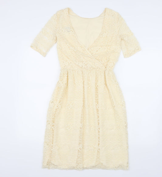 ASOS Womens Beige A-Line Size 8