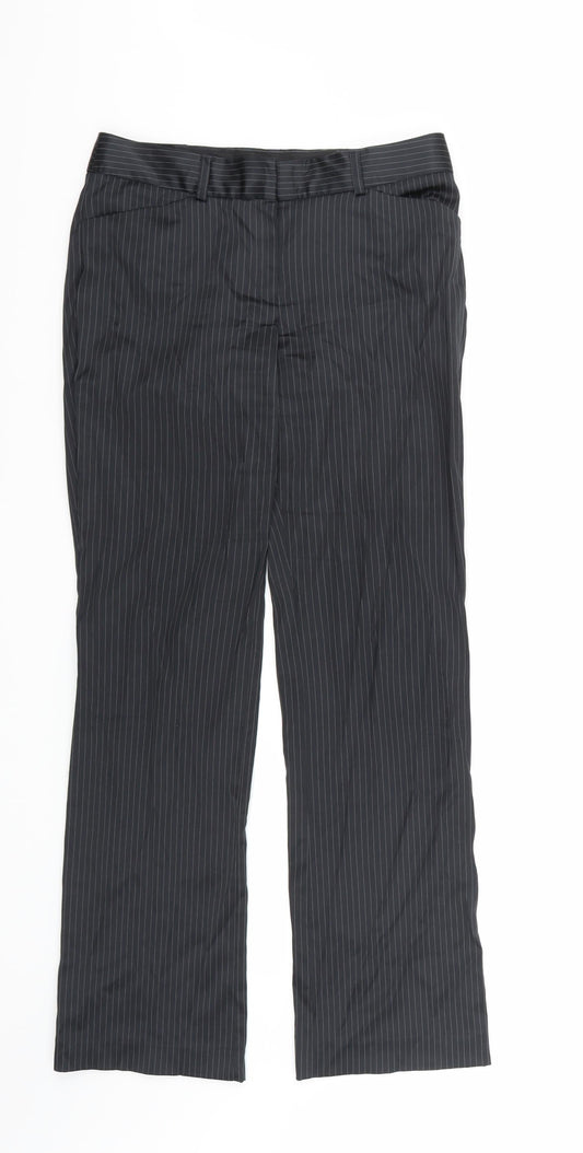 MNG Womens Black Trousers Size 8 L31 in