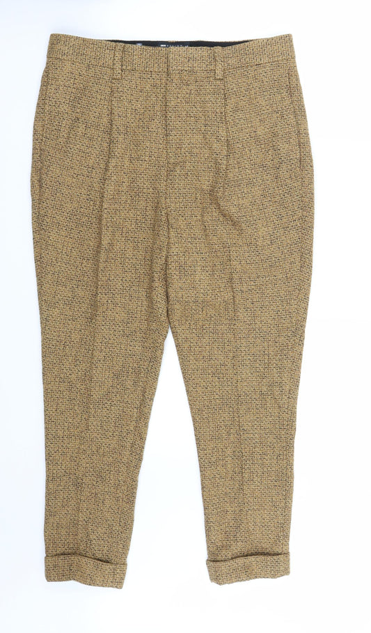 ASOS Womens Brown Cropped Trousers Size 32 L32 in