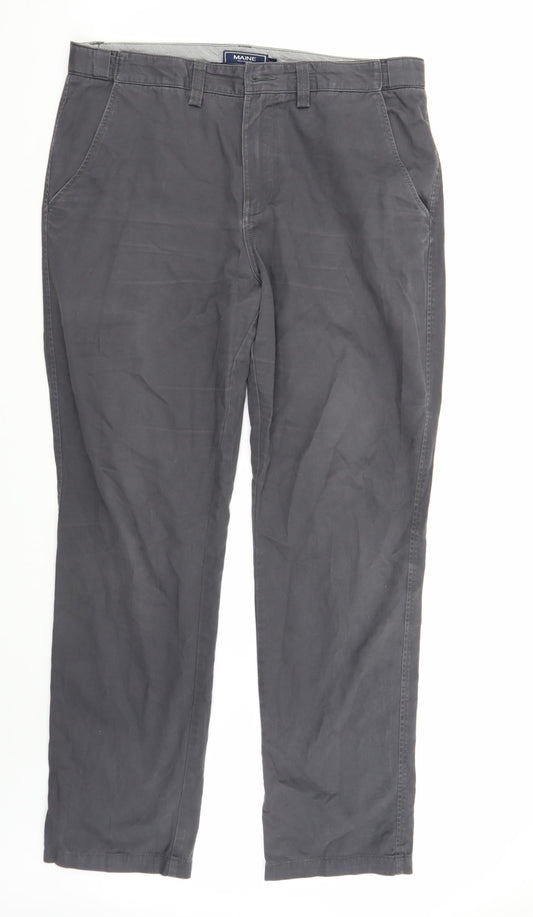 Maine Womens Grey Trousers Size 36 L32 in