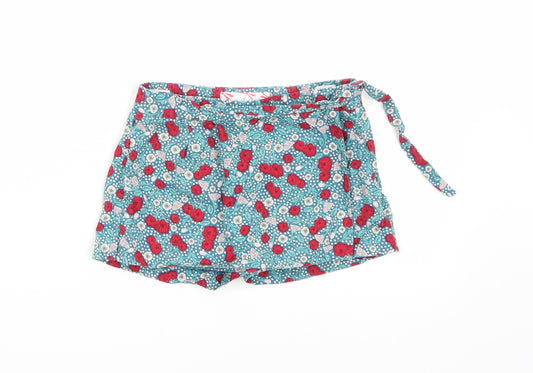Additional front view of Palomino girls’ green floral bermuda shorts, size 6, years