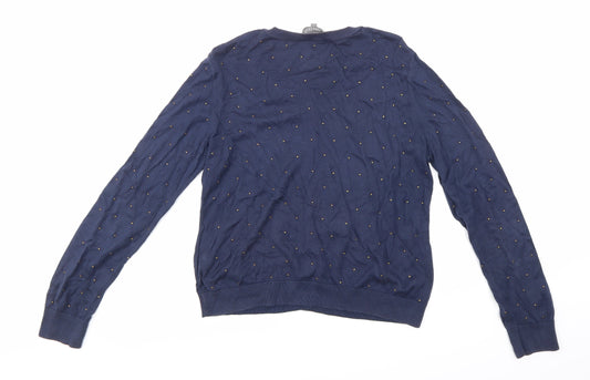 Limited Womens Blue Knit Cardigan Jumper Size 14